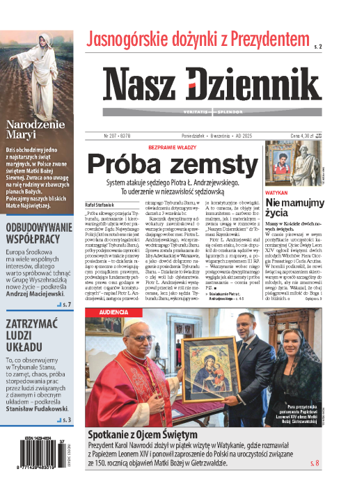 Nasz Dziennik z dnia 08.09.2025 wydanie PDF
