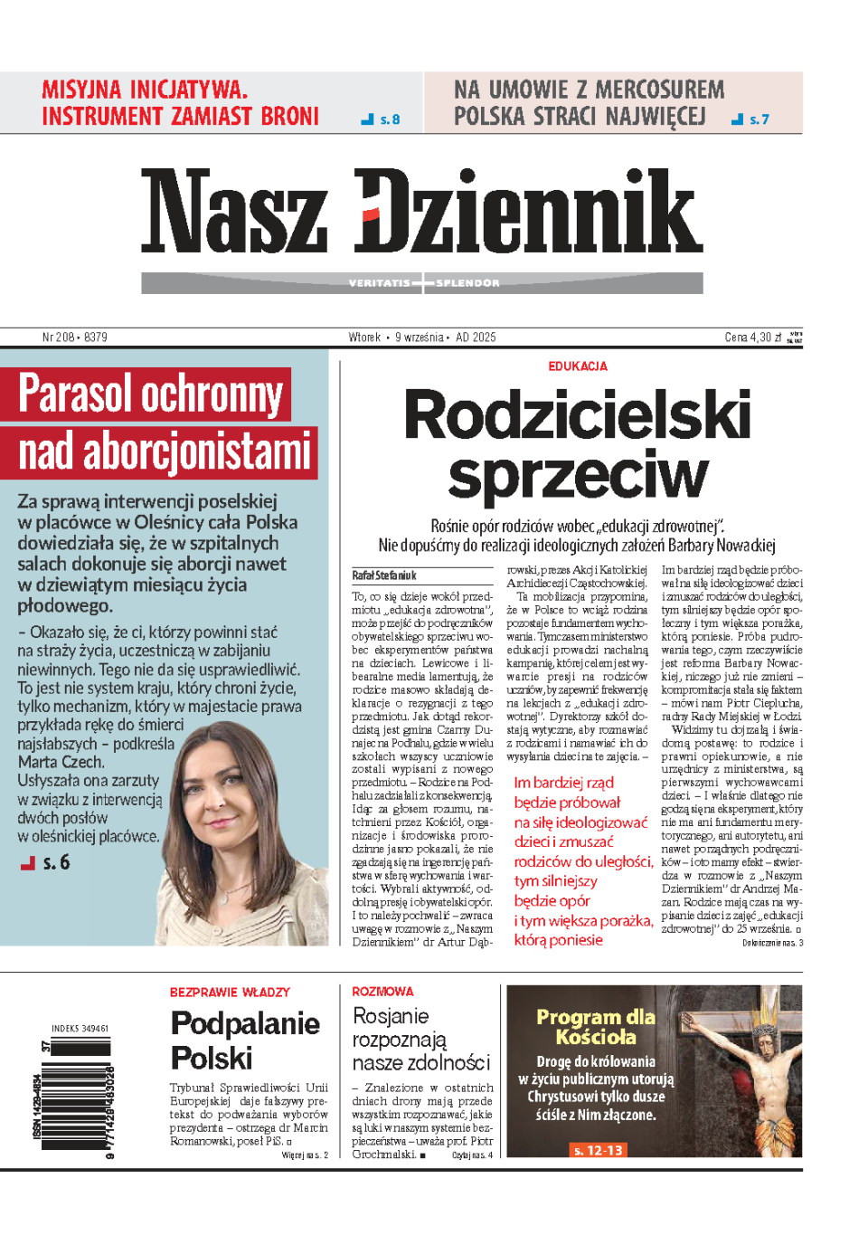 Nasz Dziennik z dnia 09.09.2025 wydanie PDF