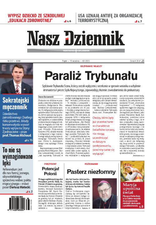 Nasz Dziennik z dnia 19.09.2025 wydanie PDF