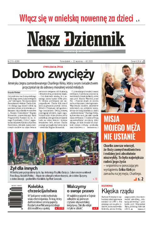 Nasz Dziennik z dnia 22.09.2025 wydanie PDF