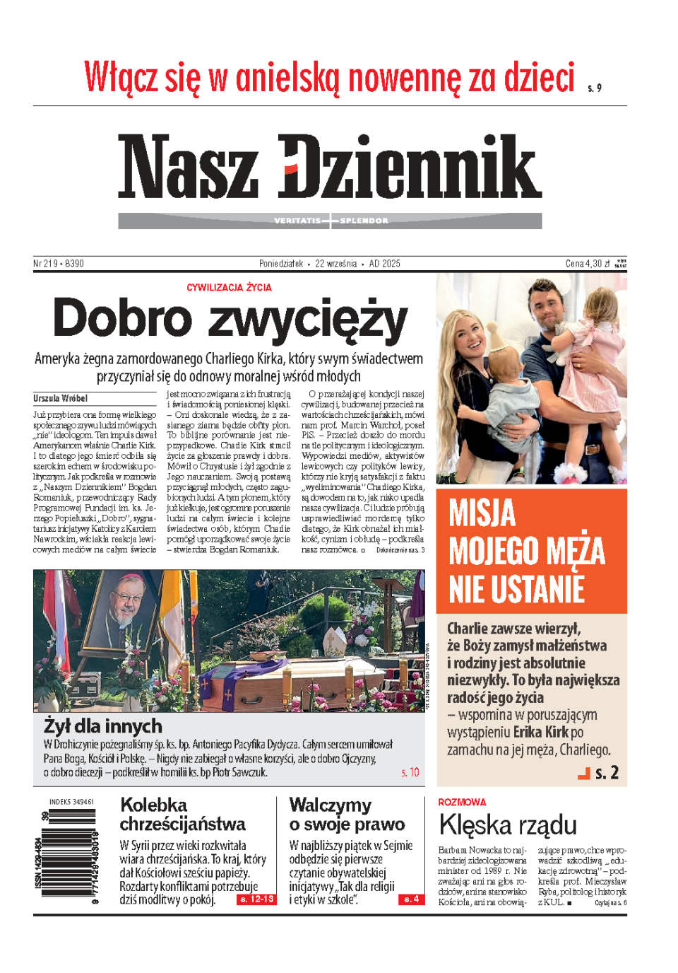 Nasz Dziennik z dnia 22.09.2025 wydanie PDF