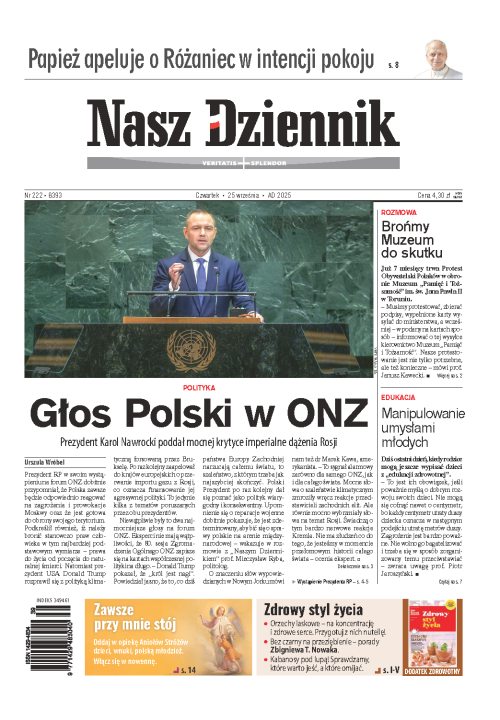 Nasz Dziennik z dnia 25.09.2025 wydanie PDF