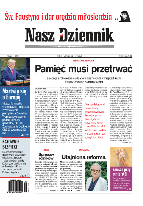 Nasz Dziennik z dnia 26.09.2025 wydanie PDF