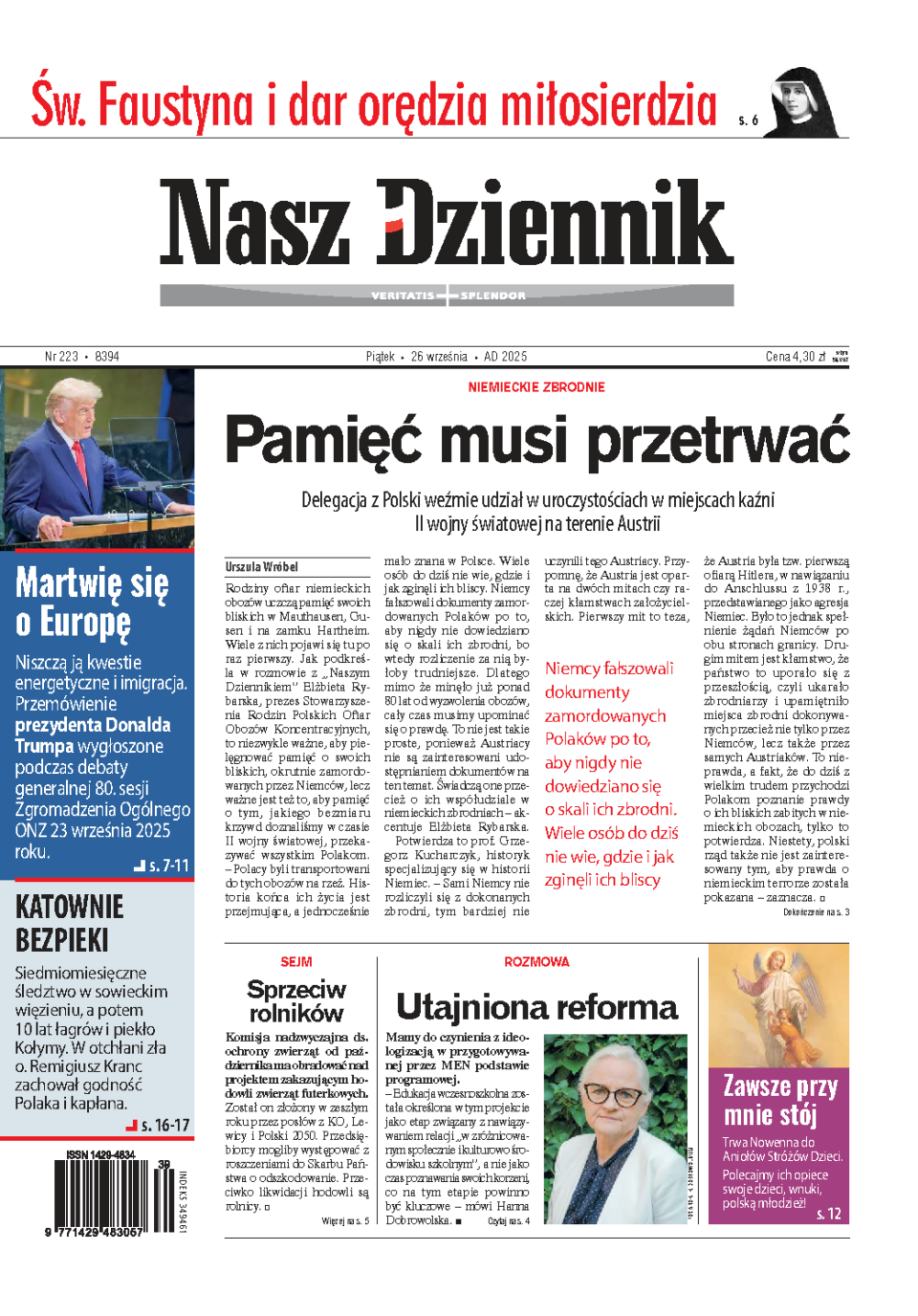 Nasz Dziennik z dnia 26.09.2025 wydanie PDF