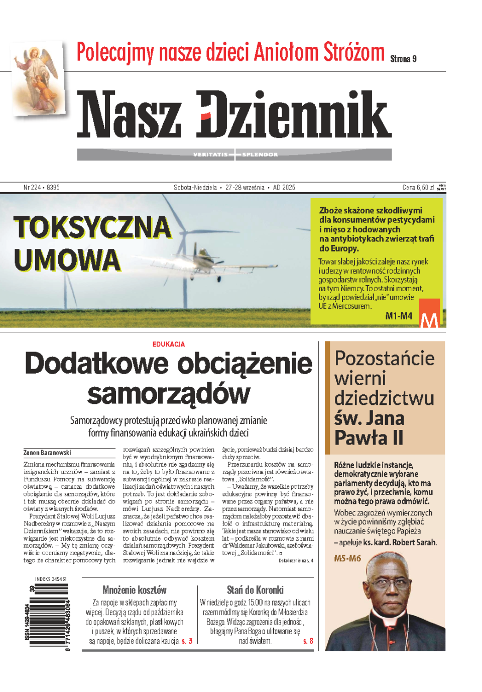 Nasz Dziennik z dnia 27.09.2025 wydanie PDF