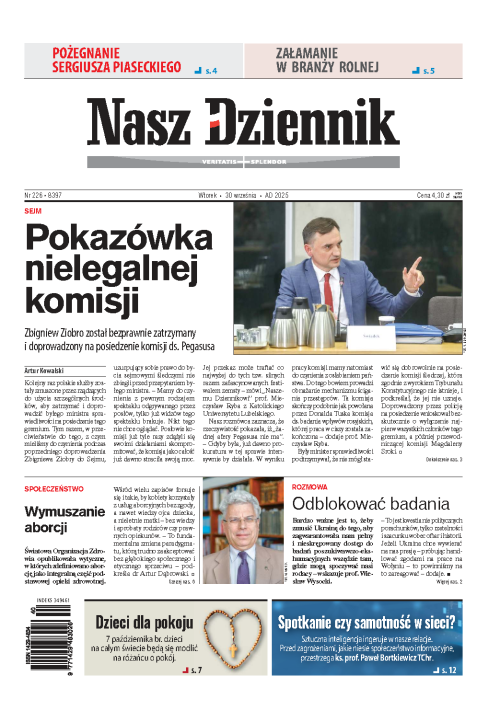 Nasz Dziennik z dnia 30.09.2025 wydanie PDF