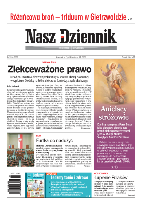 Nasz Dziennik z dnia 02.10.2025 wydanie PDF