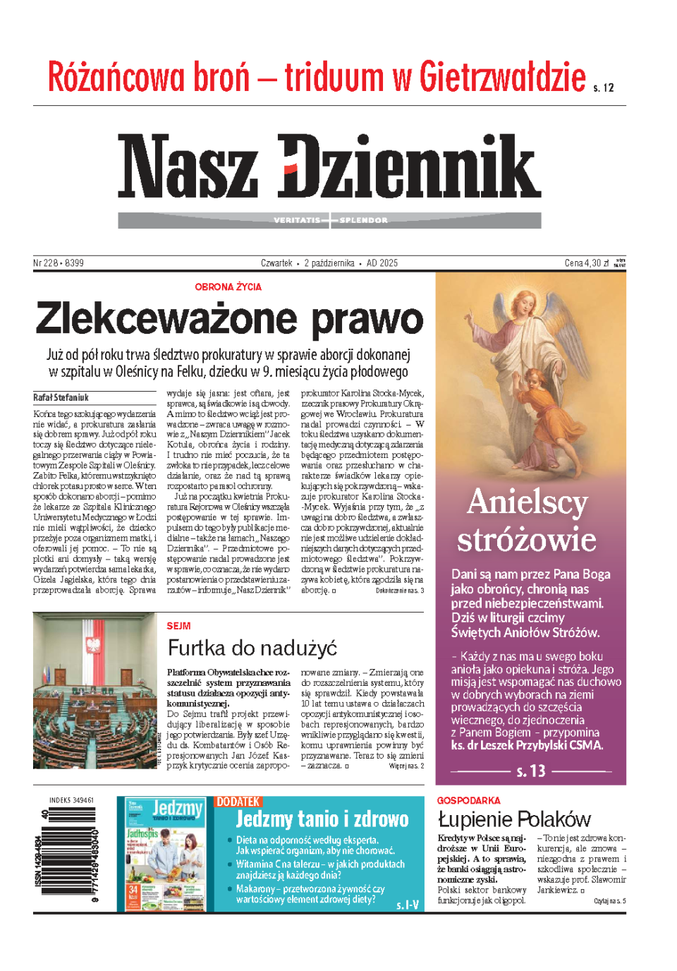 Nasz Dziennik z dnia 02.10.2025 wydanie PDF