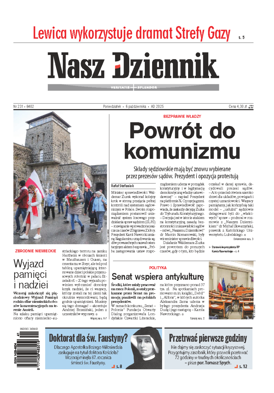 Nasz Dziennik z dnia 06.10.2025 wydanie PDF