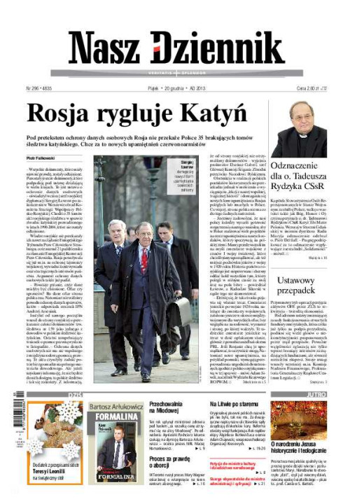 Nasz Dziennik z dnia 20.12.2013 wydanie PDF