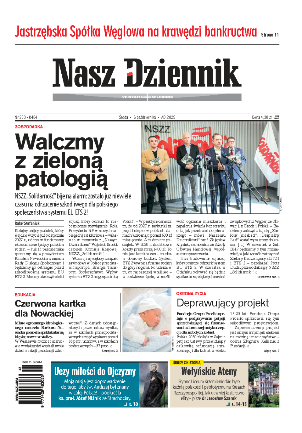 Nasz Dziennik z dnia 08.10.2025 wydanie PDF