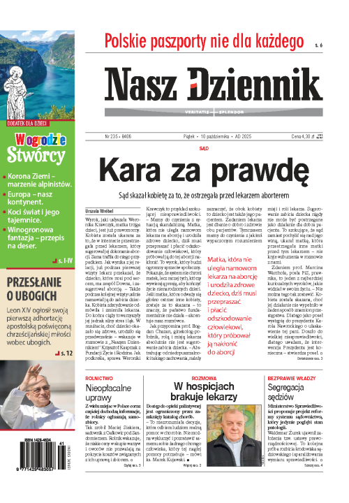 Nasz Dziennik z dnia 10.10.2025 wydanie PDF