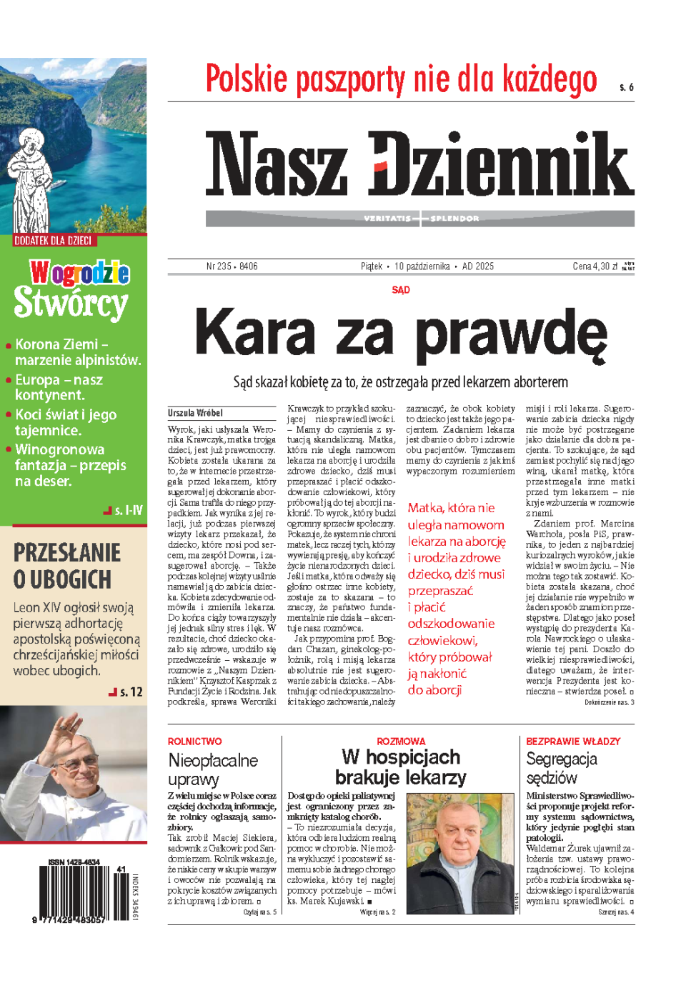Nasz Dziennik z dnia 10.10.2025 wydanie PDF