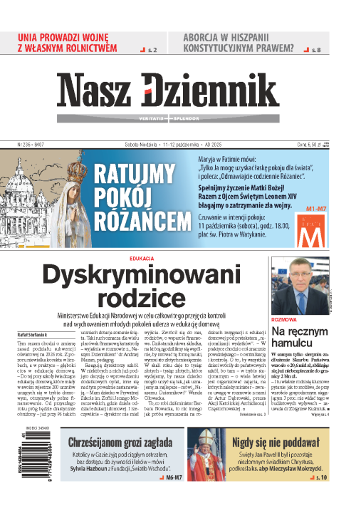 Nasz Dziennik z dnia 11.10.2025 wydanie PDF