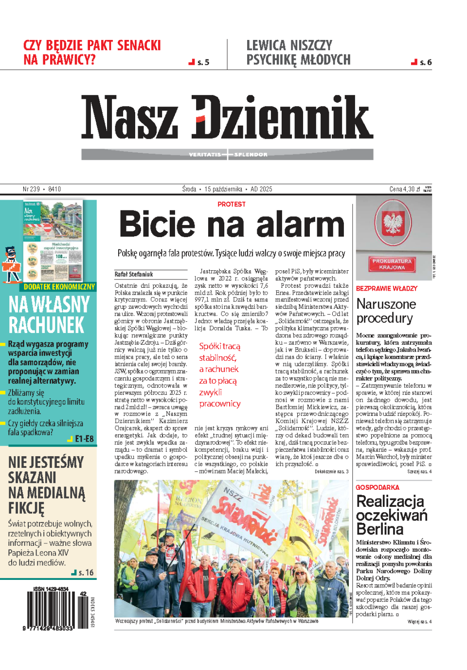 Nasz Dziennik z dnia 15.10.2025 wydanie PDF