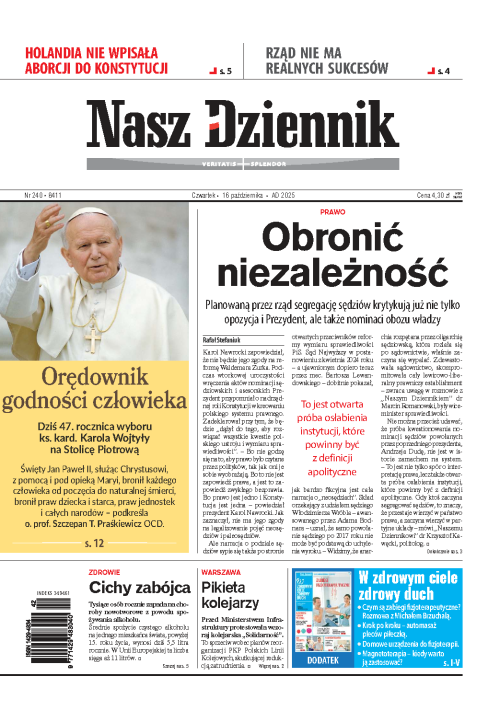 Nasz Dziennik z dnia 16.10.2025 wydanie PDF