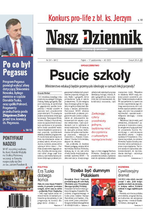 Nasz Dziennik z dnia 17.10.2025 wydanie PDF