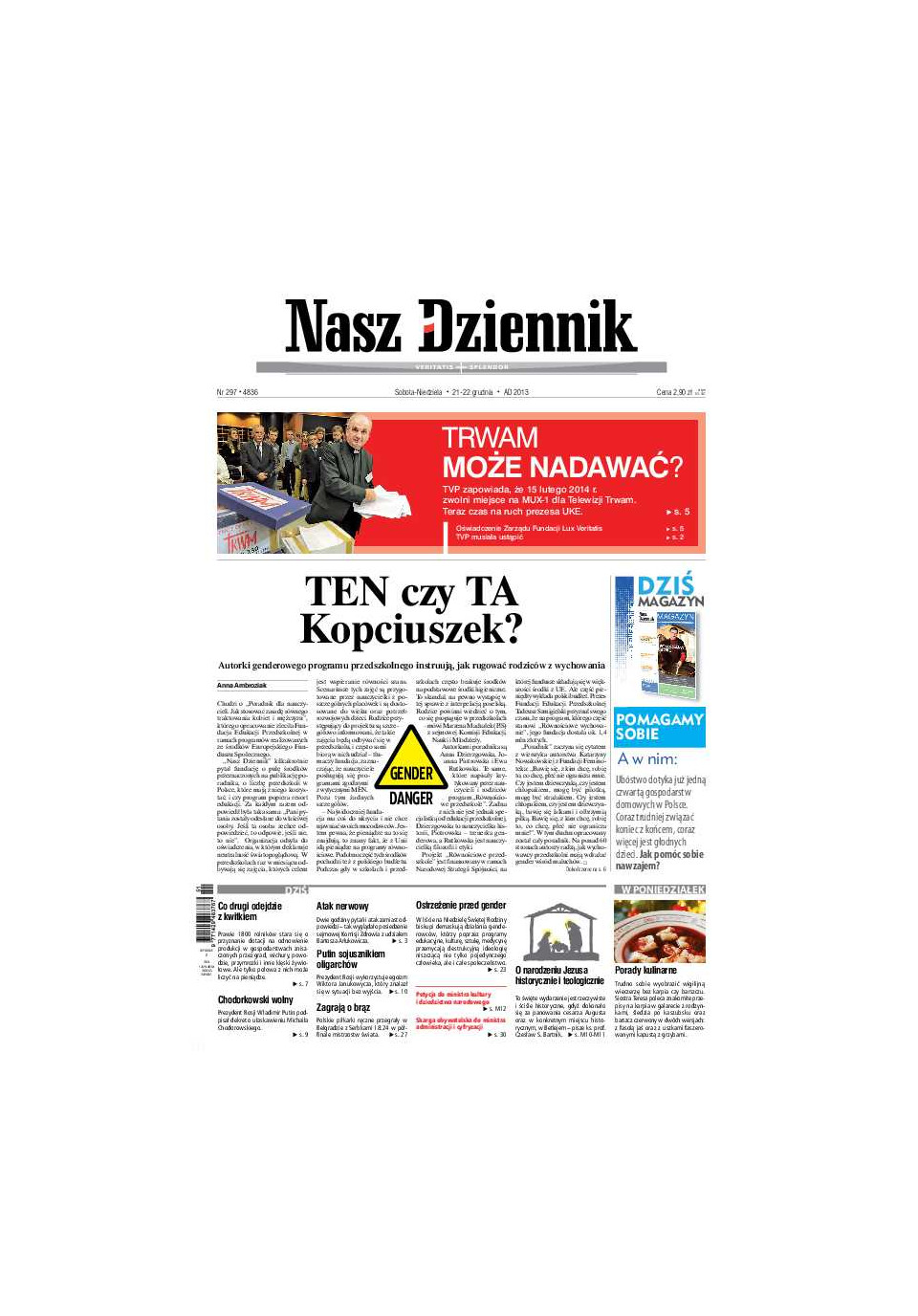 Nasz Dziennik z dnia 21.12.2013 wydanie PDF