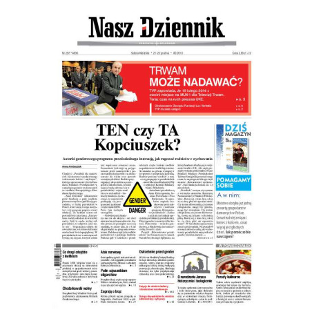 Nasz Dziennik z dnia 21.12.2013 wydanie PDF