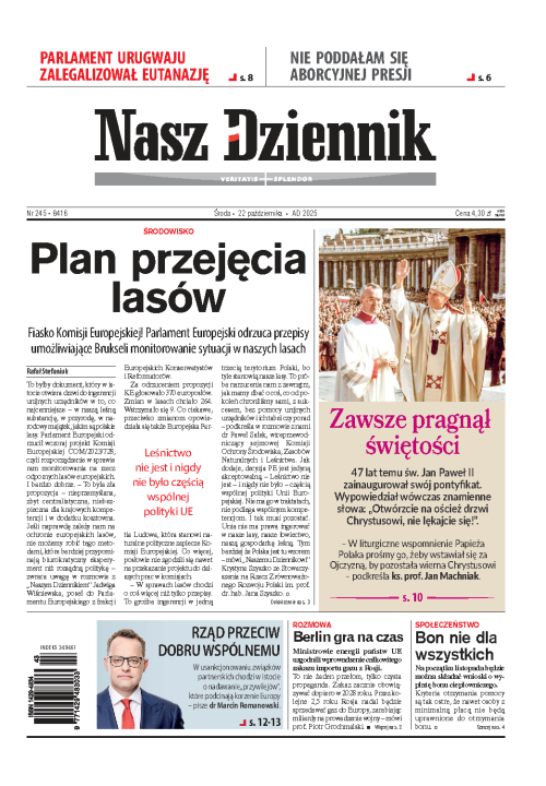 Nasz Dziennik z dnia 22.10.2025 wydanie PDF