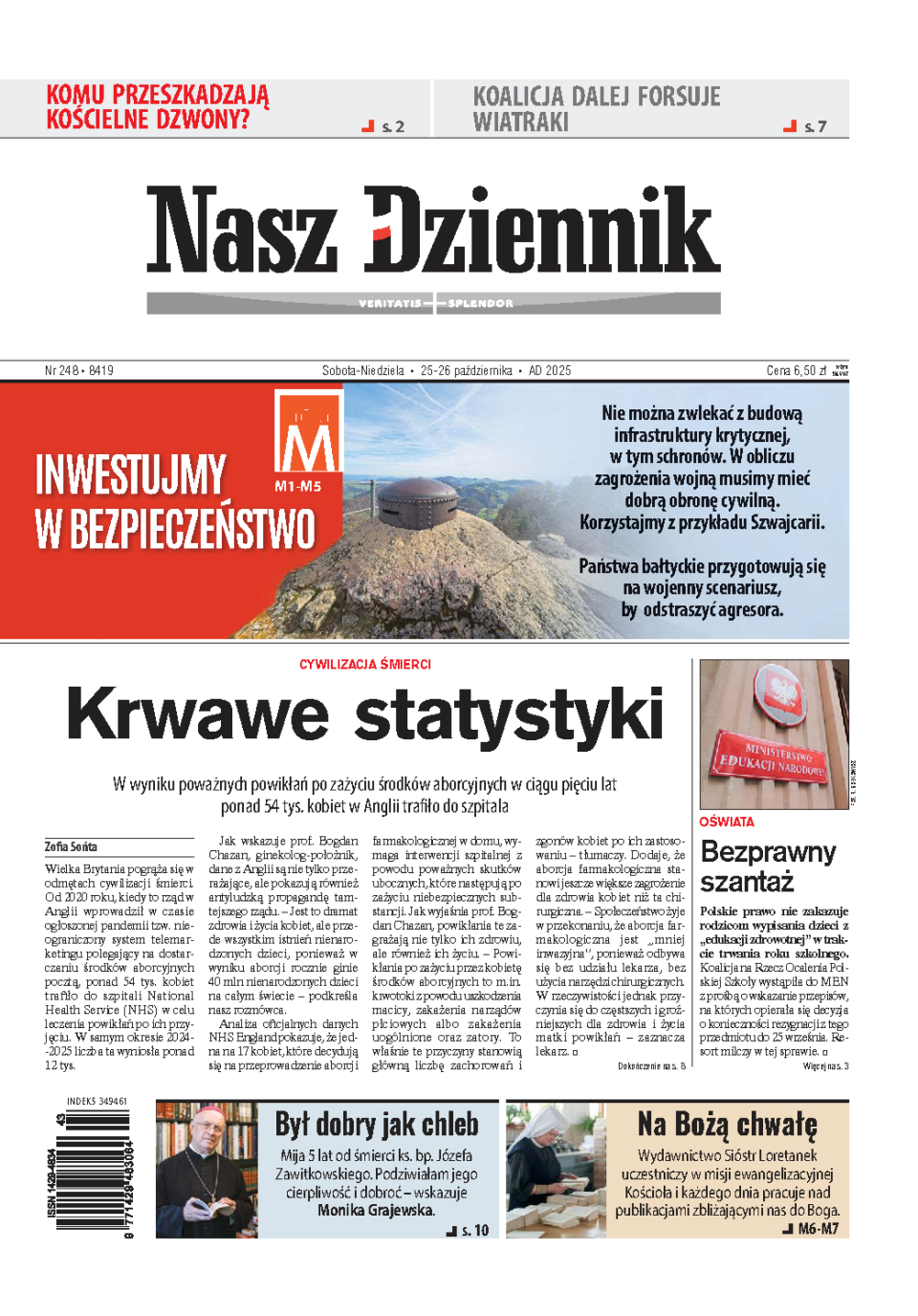 Nasz Dziennik z dnia 25.10.2025 wydanie PDF