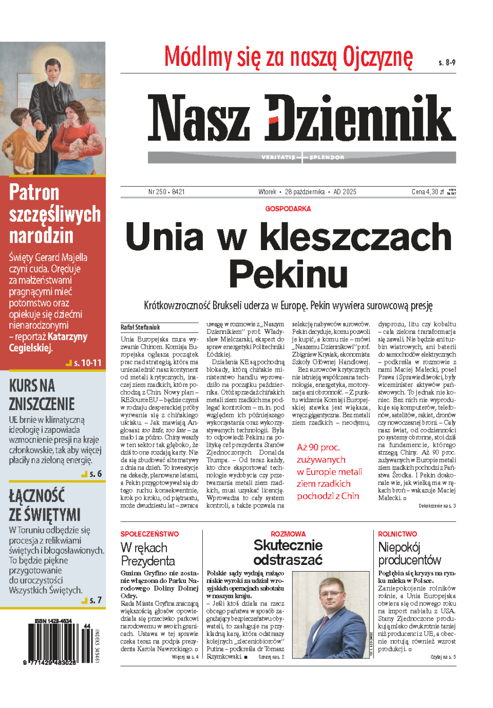 Nasz Dziennik z dnia 28.10.2025 wydanie PDF