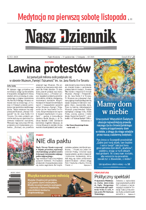 Nasz Dziennik z dnia 31.10.2025 wydanie PDF