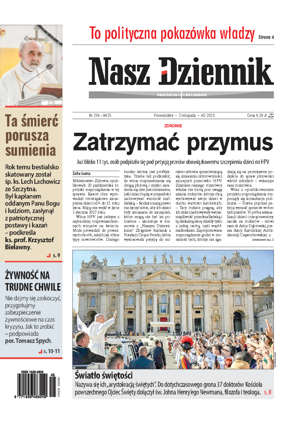 Nasz Dziennik z dnia 03.11.2025 wydanie PDF