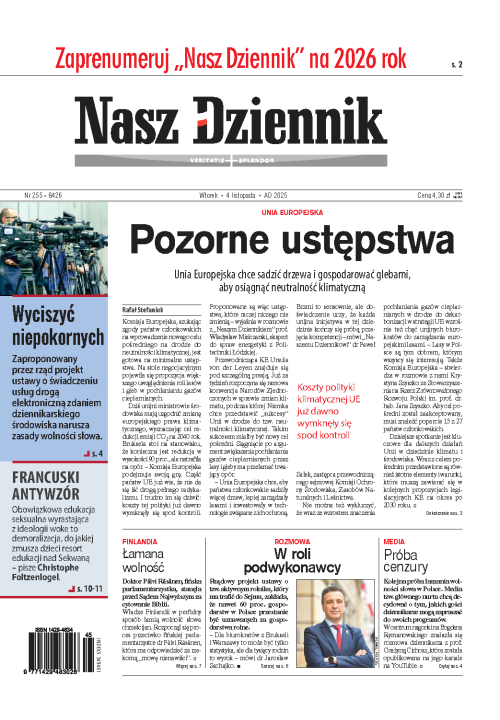 Nasz Dziennik z dnia 04.11.2025 wydanie PDF