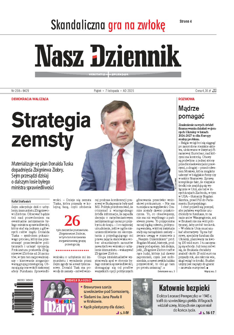 Nasz Dziennik z dnia 07.11.2025 wydanie PDF