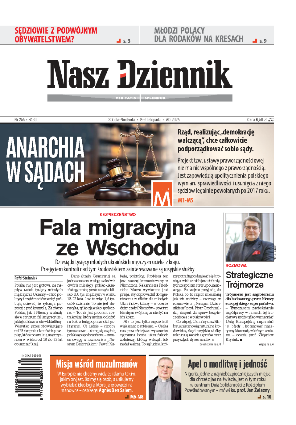 Nasz Dziennik z dnia 08.11.2025 wydanie PDF