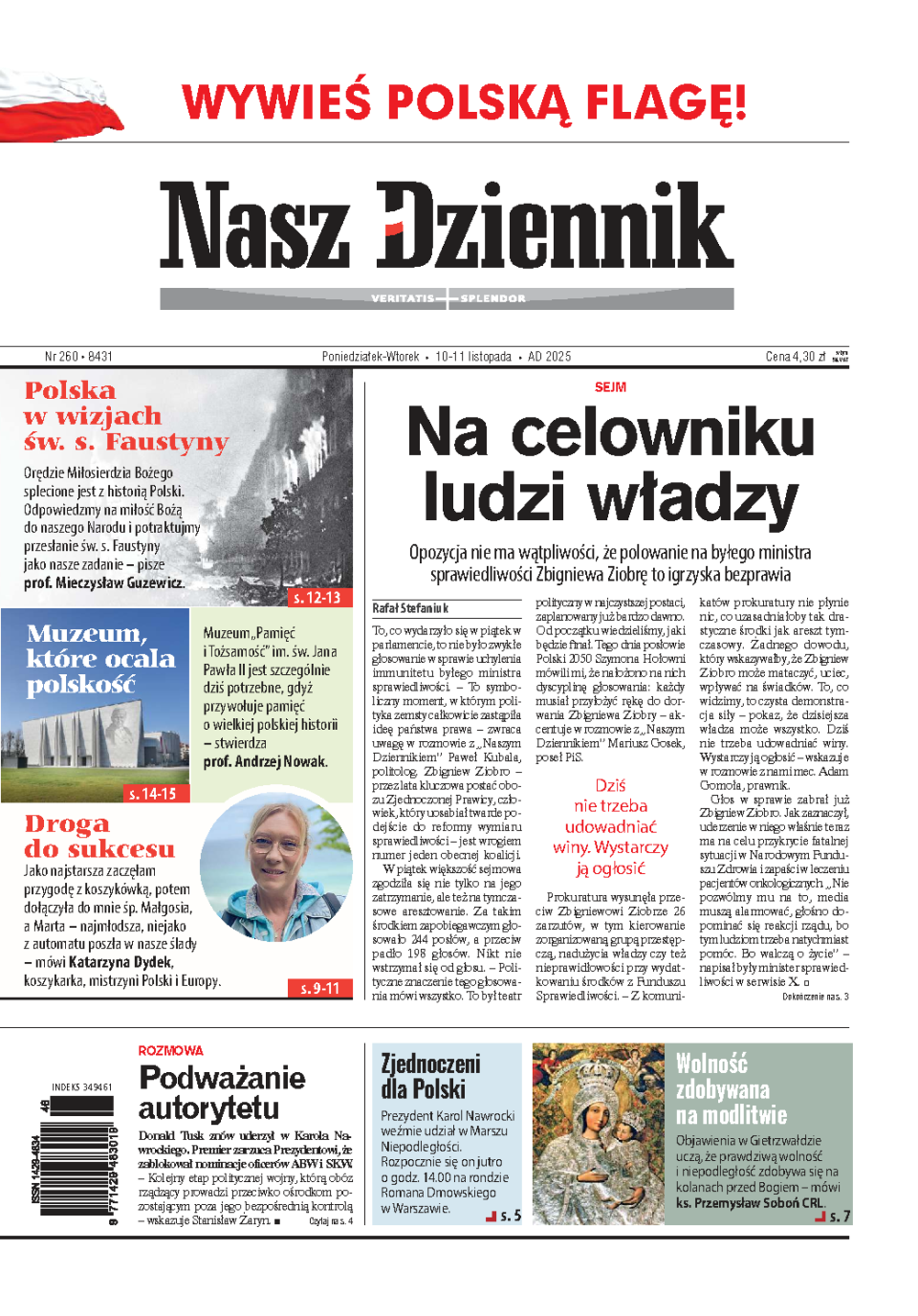 Nasz Dziennik z dnia 10.11.2025 wydanie PDF