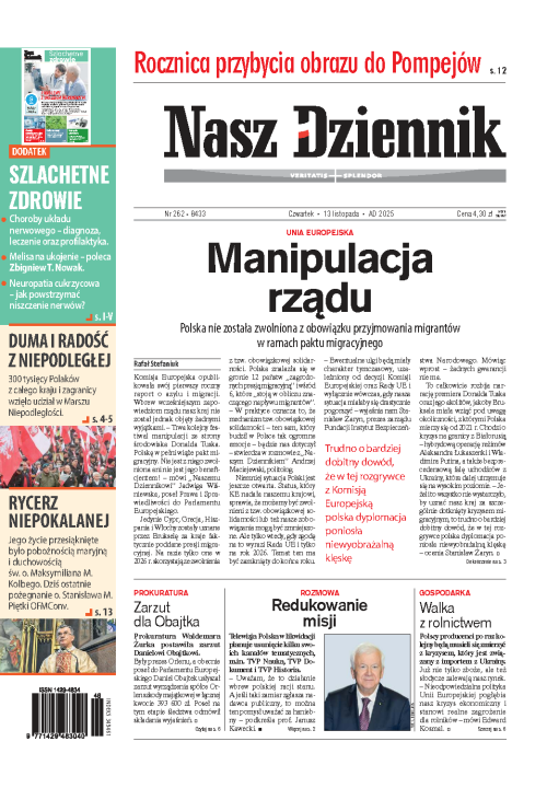Nasz Dziennik z dnia 13.11.2025 wydanie PDF