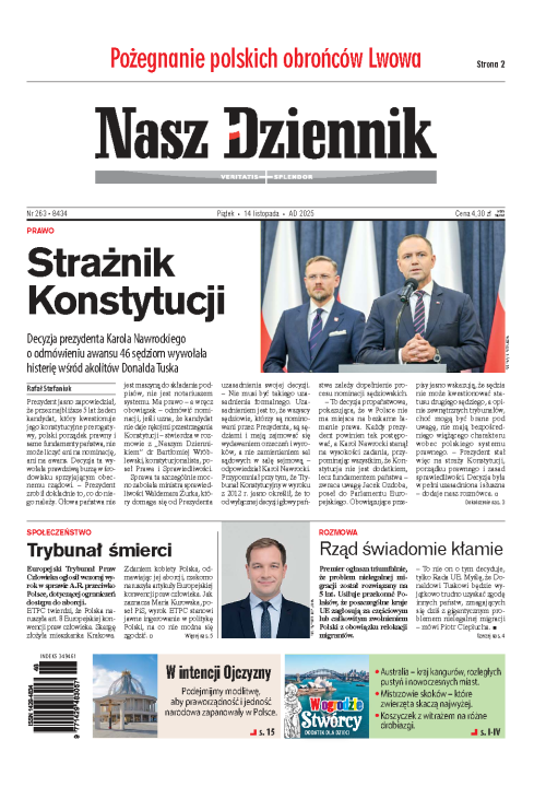Nasz Dziennik z dnia 14.11.2025 wydanie PDF