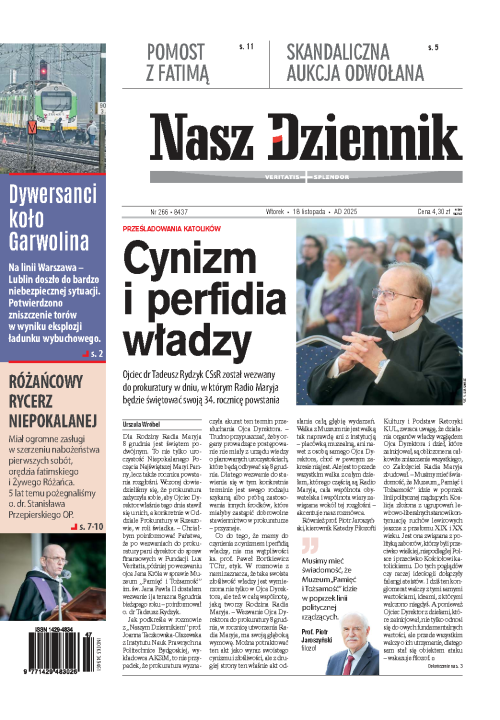 Nasz Dziennik z dnia 18.11.2025 wydanie PDF