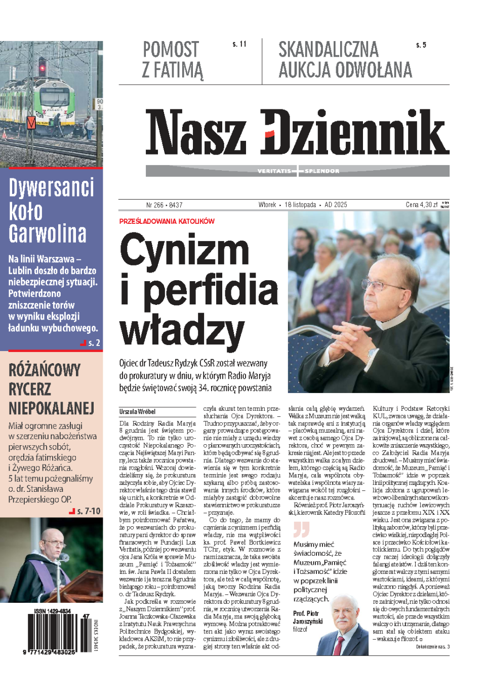 Nasz Dziennik z dnia 18.11.2025 wydanie PDF