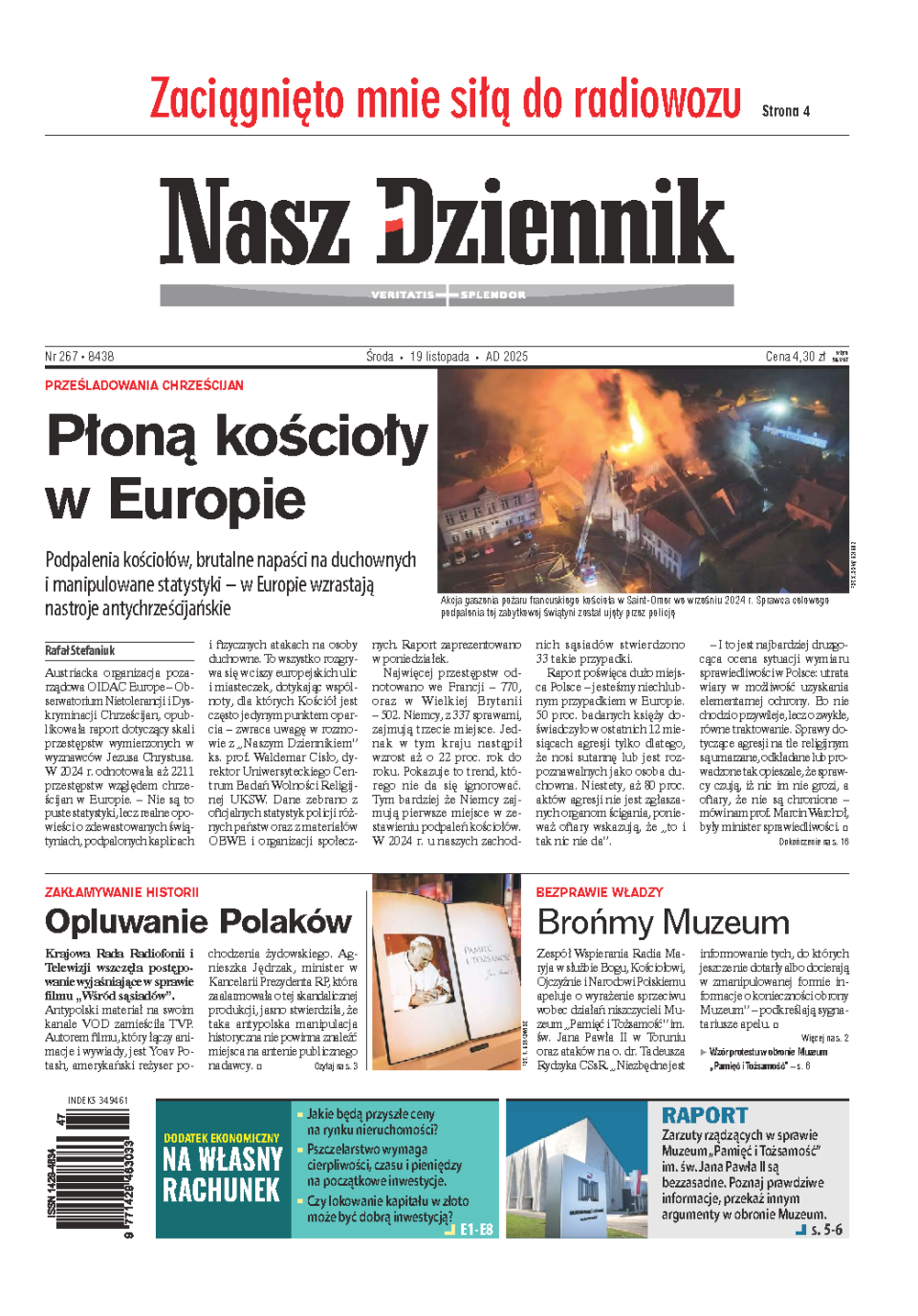 Nasz Dziennik z dnia 19.11.2025 wydanie PDF