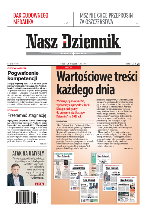 Nasz Dziennik z dnia 26.11.2025 wydanie PDF