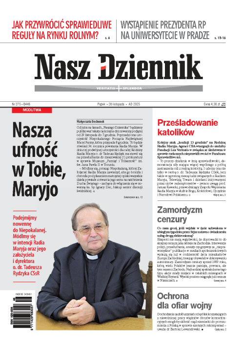 Nasz Dziennik z dnia 28.11.2025 wydanie PDF