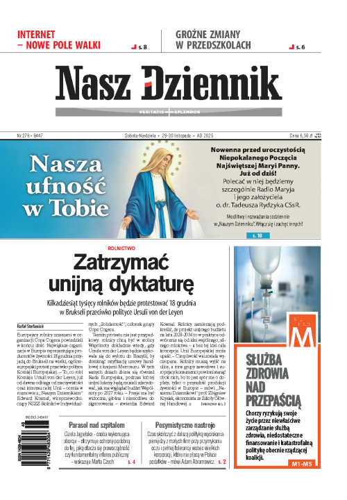 Nasz Dziennik z dnia 29.11.2025 wydanie PDF