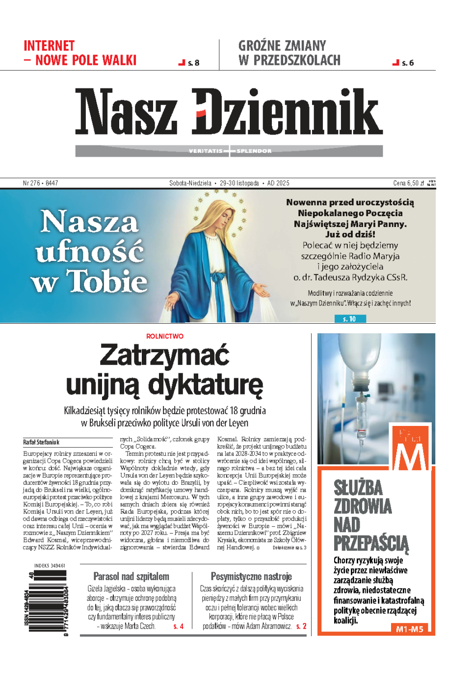 Nasz Dziennik z dnia 29.11.2025 wydanie PDF
