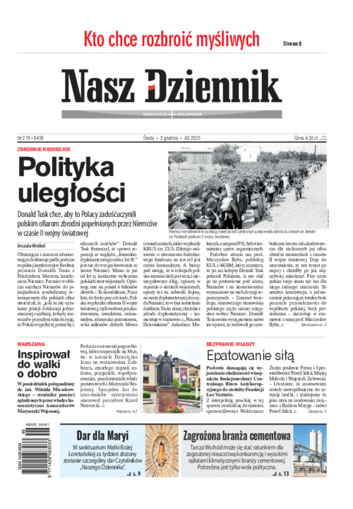 Środa, 3 grudnia 2025, Nr 279 (8450)