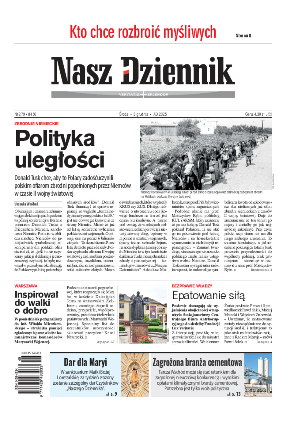 Środa, 3 grudnia 2025, Nr 279 (8450)