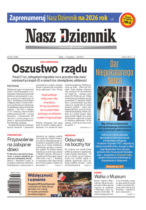Środa, 10 grudnia 2025, Nr 285 (8456)