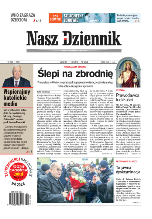 Czwartek, 11 grudnia 2025, Nr 286 (8457)