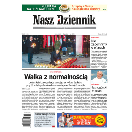 Poniedziałek, 15 grudnia 2025, Nr 289 (8460)