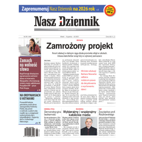 Wtorek, 16 grudnia 2025, Nr 290 (8461)
