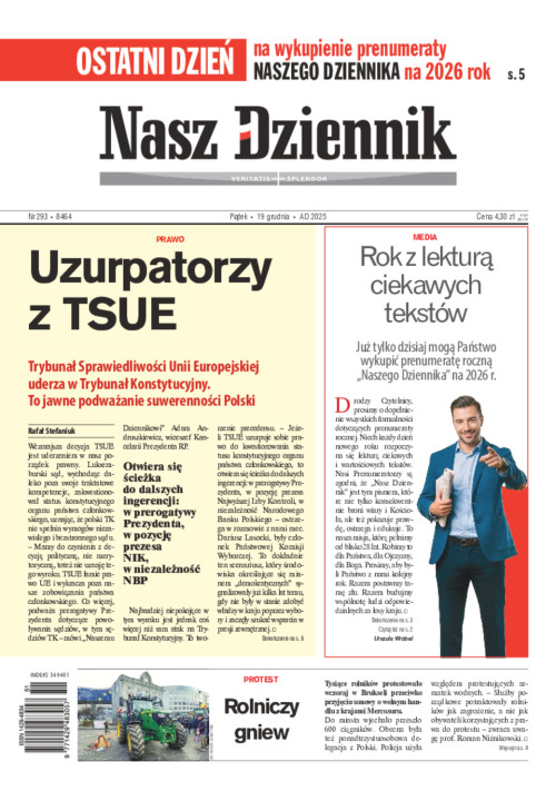 Piątek, 19 grudnia 2025, Nr 293 (8464)