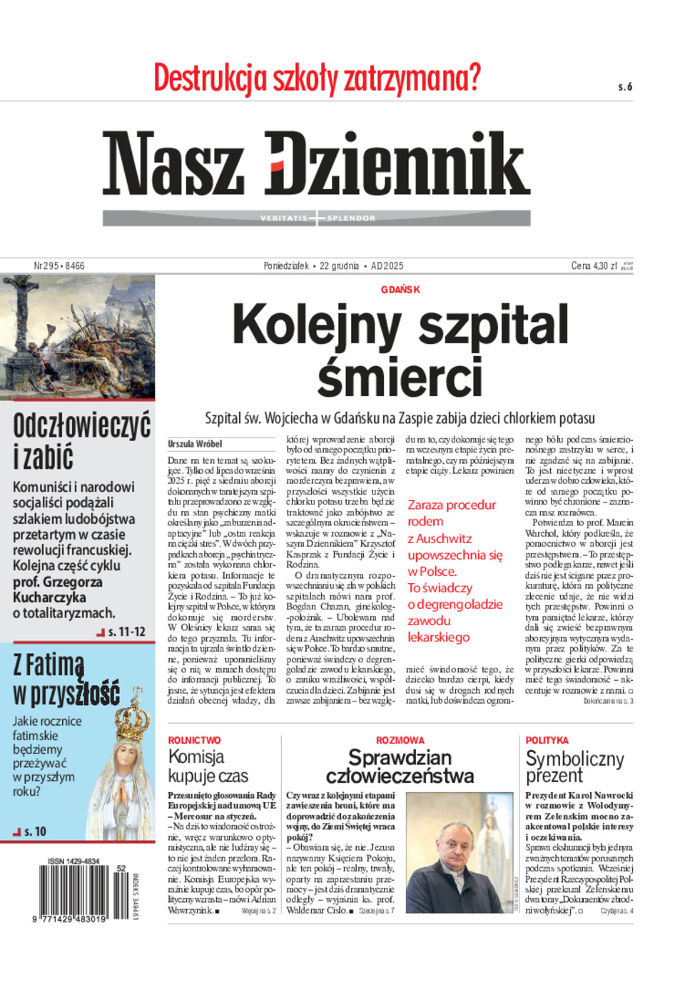 Poniedziałek, 22 grudnia 2025, Nr 295 (8466)