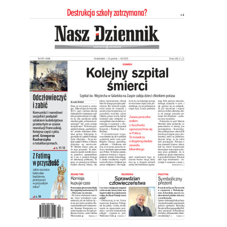 Poniedziałek, 22 grudnia 2025, Nr 295 (8466)